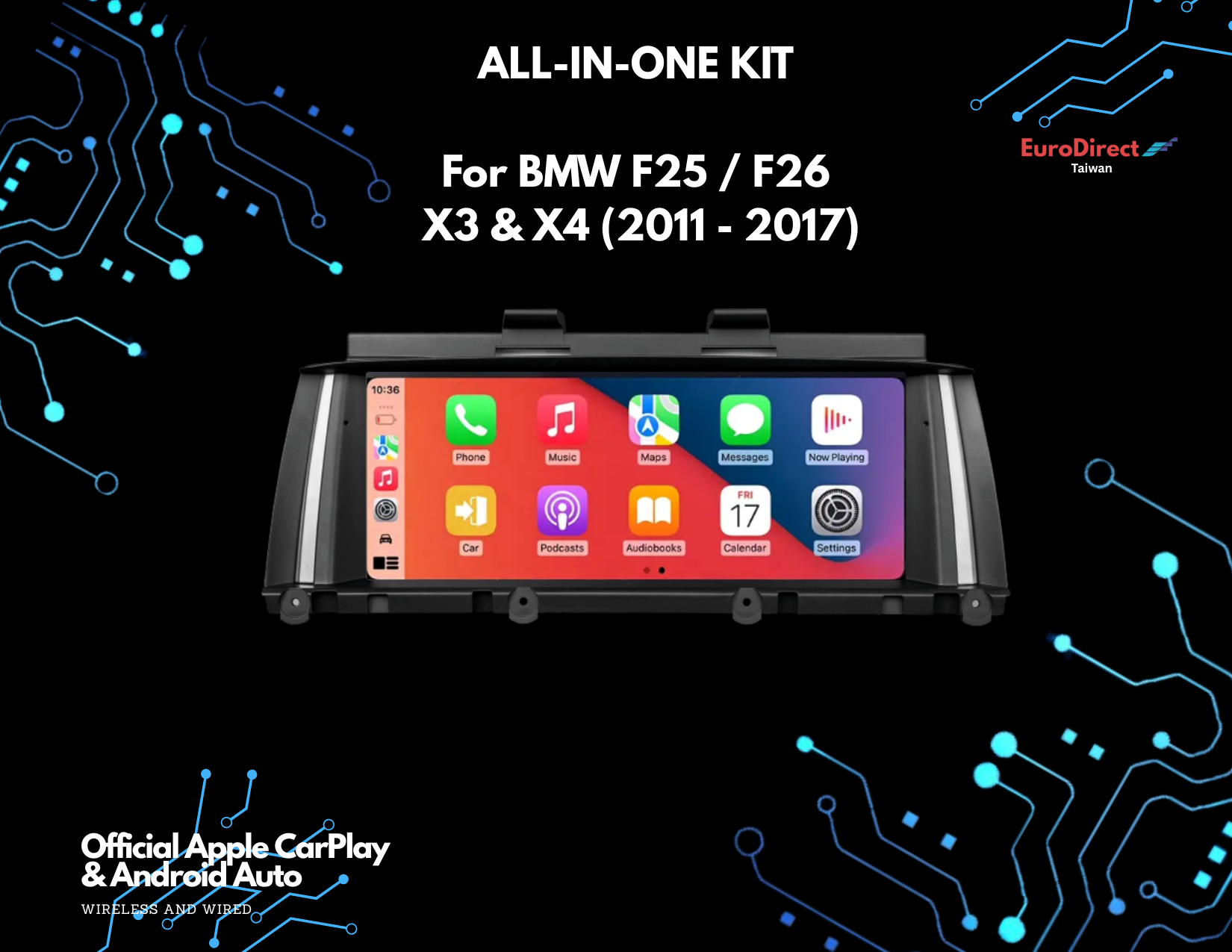 BMW X3 / X4 (F25 & F26) CarPlay and Android Auto Kit