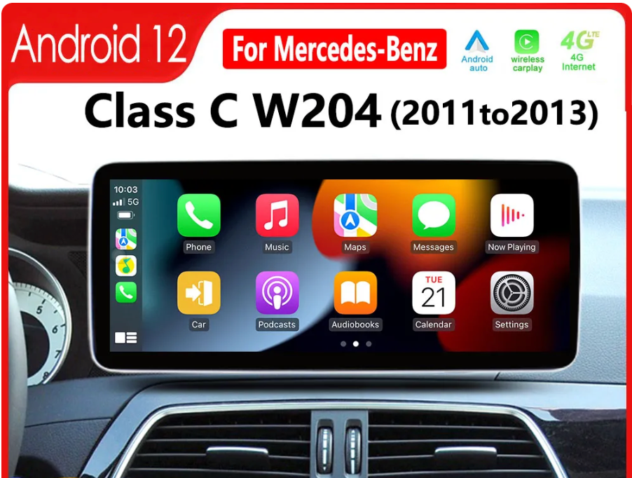 mercedes c class w204 screen upgrade