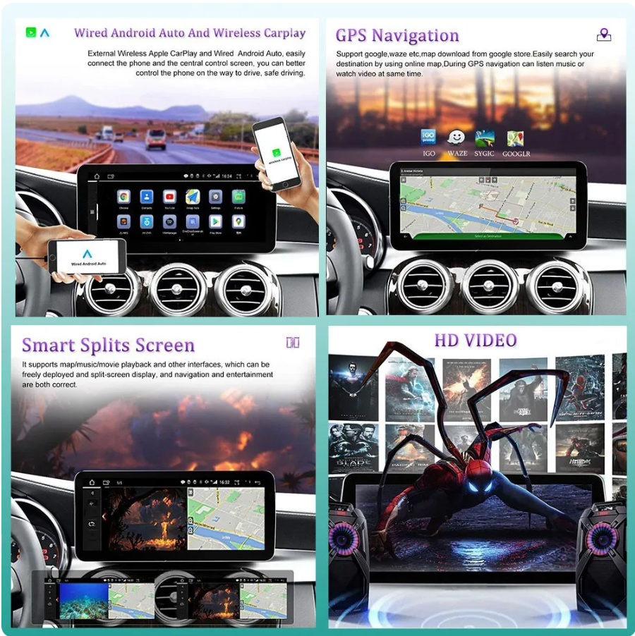 android screen for mercedes c class w204